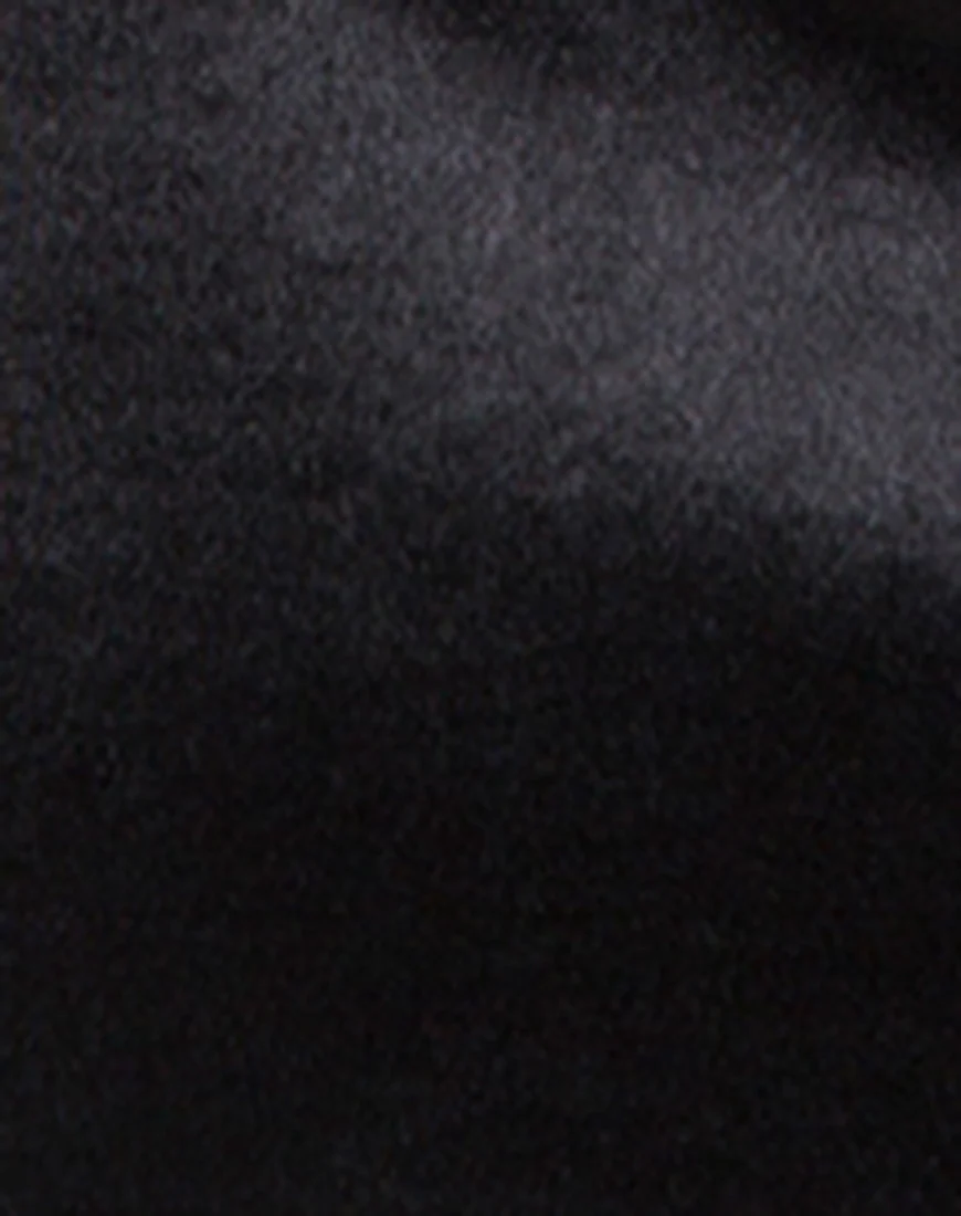 Jacki Top in Satin Spandex Black - Image 5