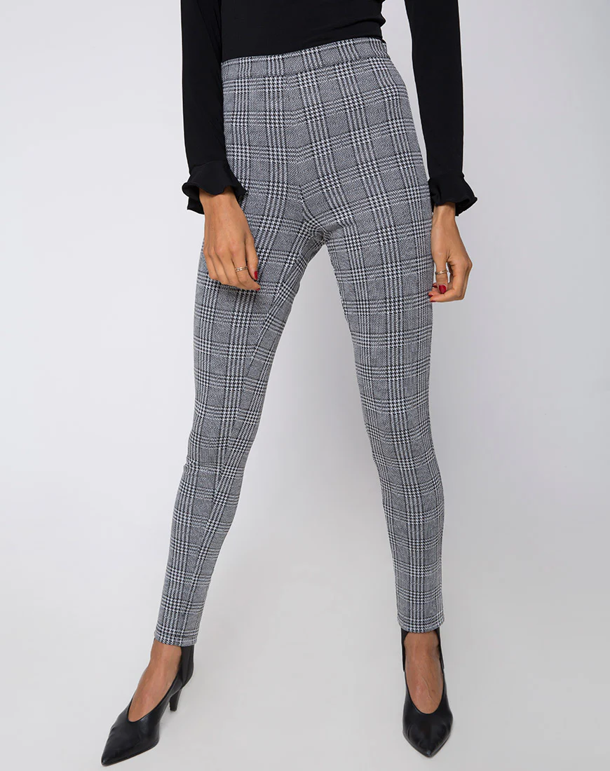 Jada Trouser in Charles Check Grey - Image 2