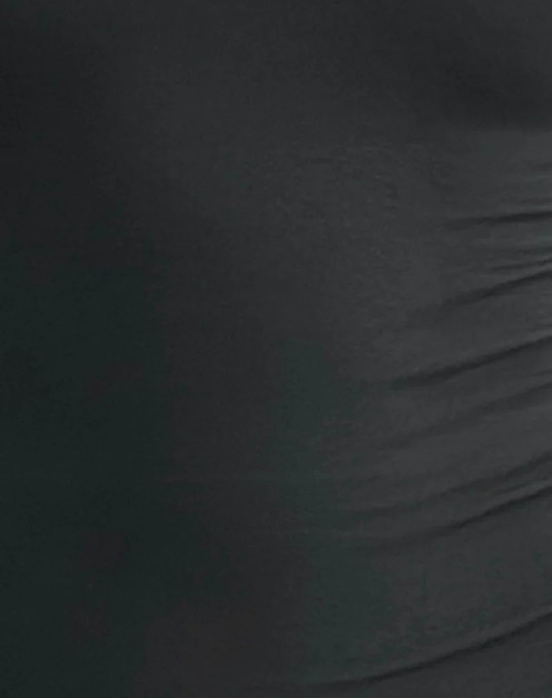 Jael Plunge Long Sleeve Top in Beluga Grey - Image 6