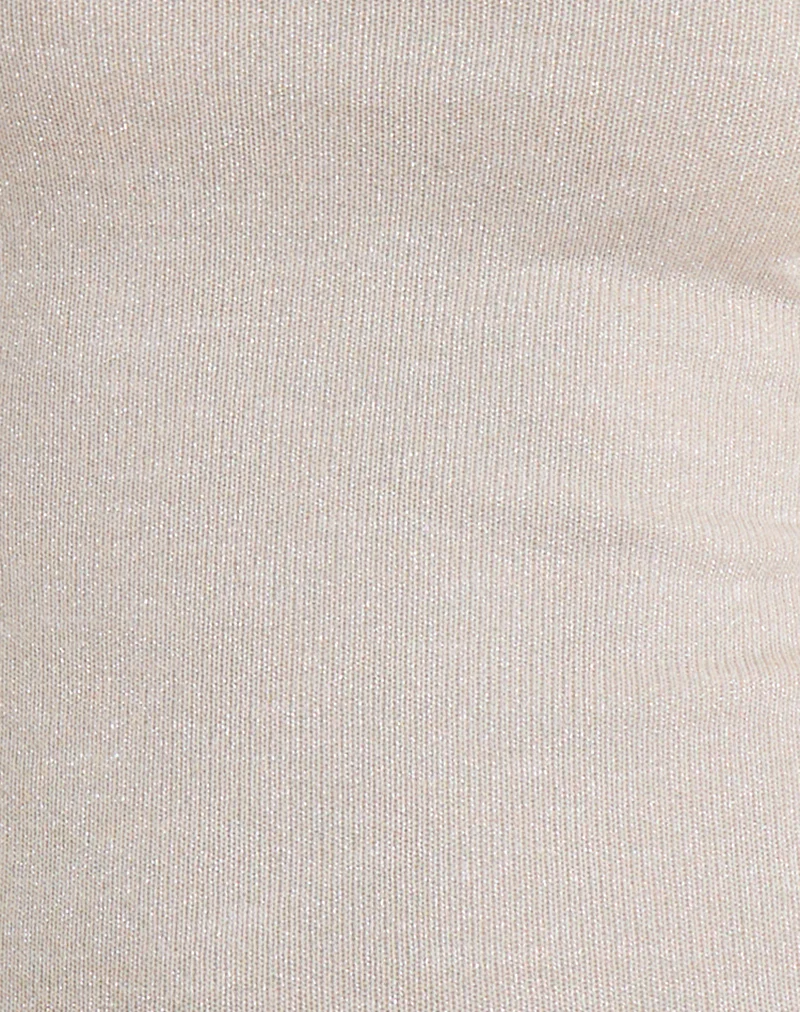 Jalari Eyelet Cami Top in Knit Oatmeal - Image 6