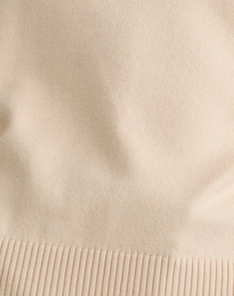 Jalira Asymmetric Jumper in Cream - Image 6