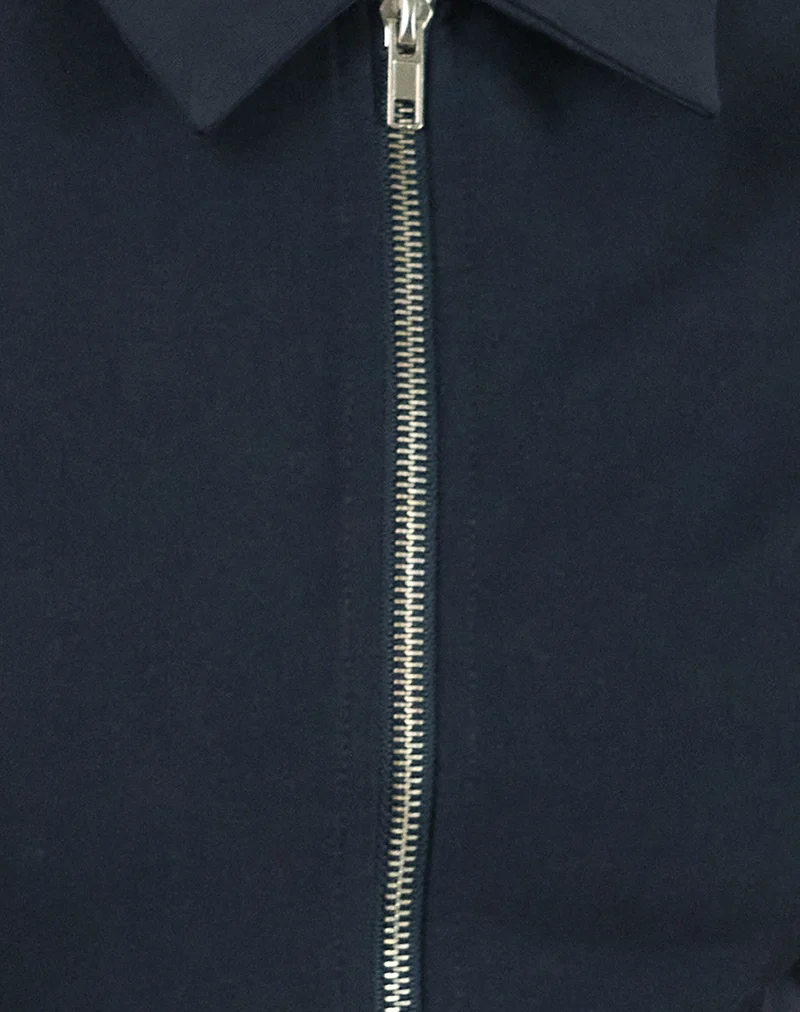 Janae Vest Top in Tailoring Navy - Image 7