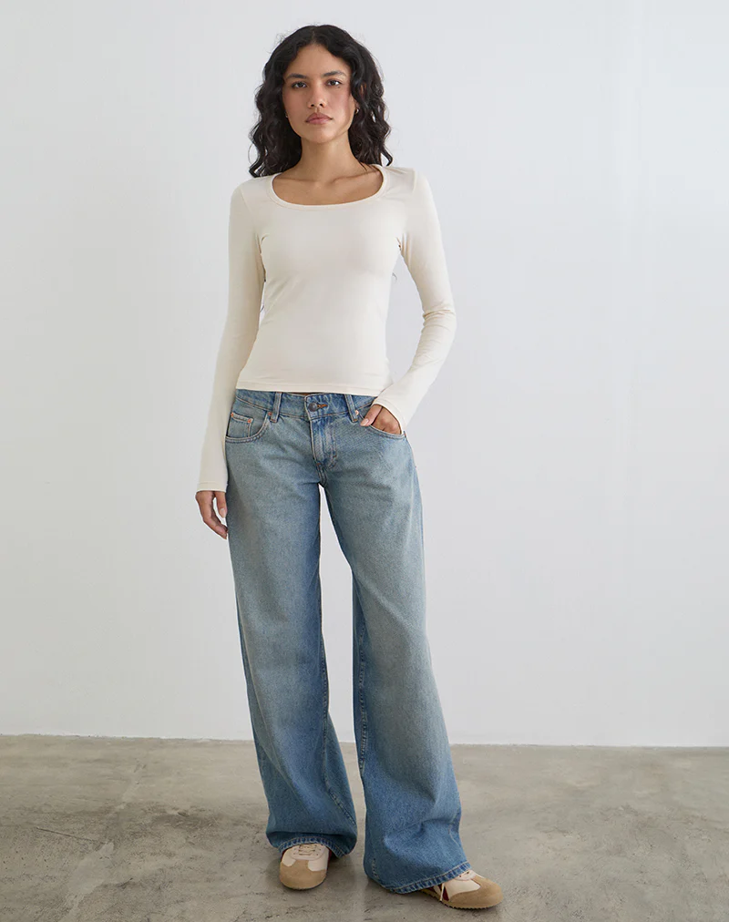 Janana Long Sleeve Top in Cotton Tofu - Image 4