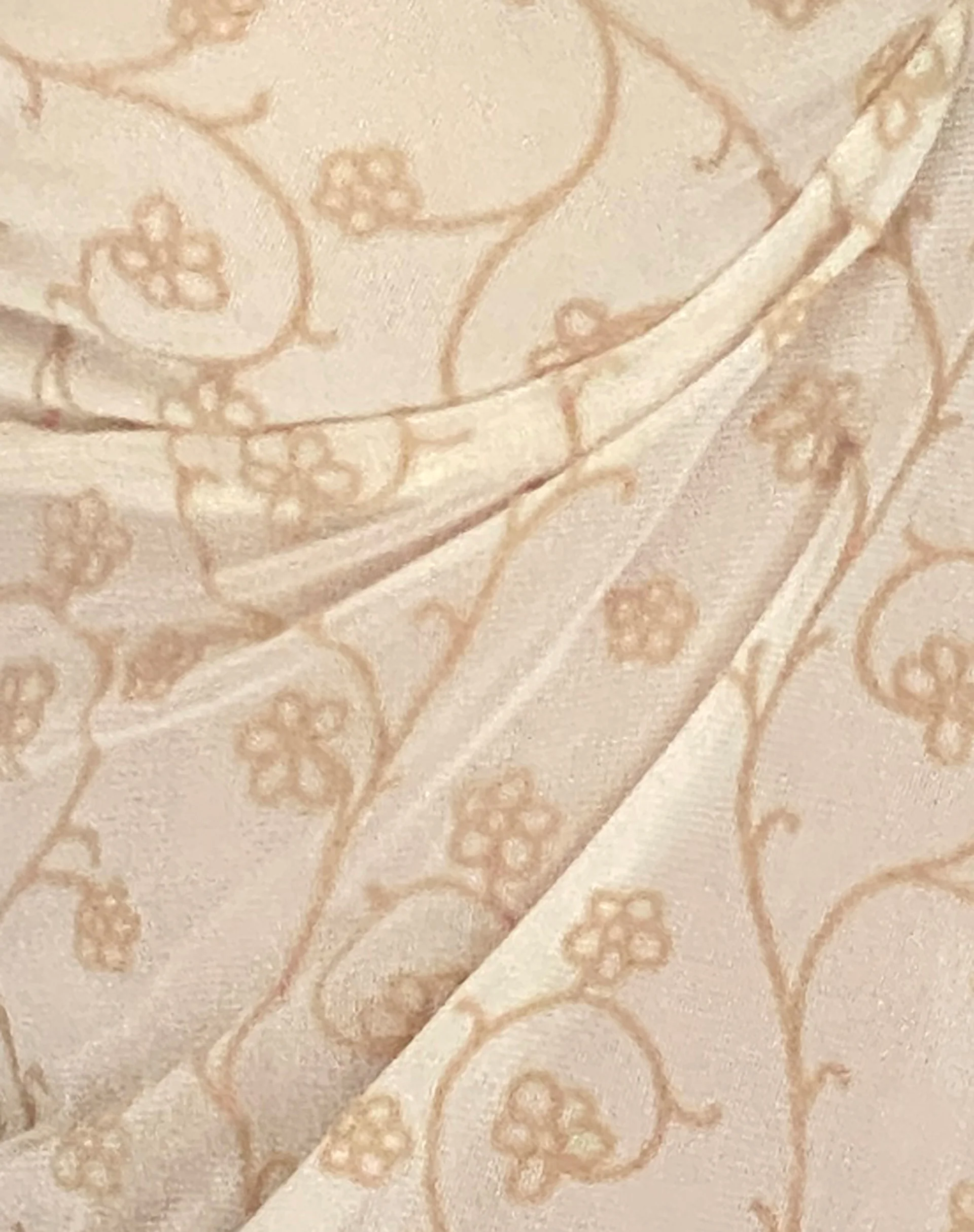 Janar Halterneck Top in Beige Dainty Floral Flock - Image 6
