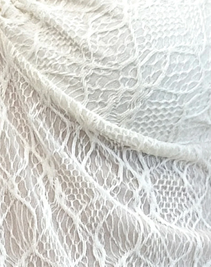 Janar Halterneck Top in Textured Ivory - Image 6