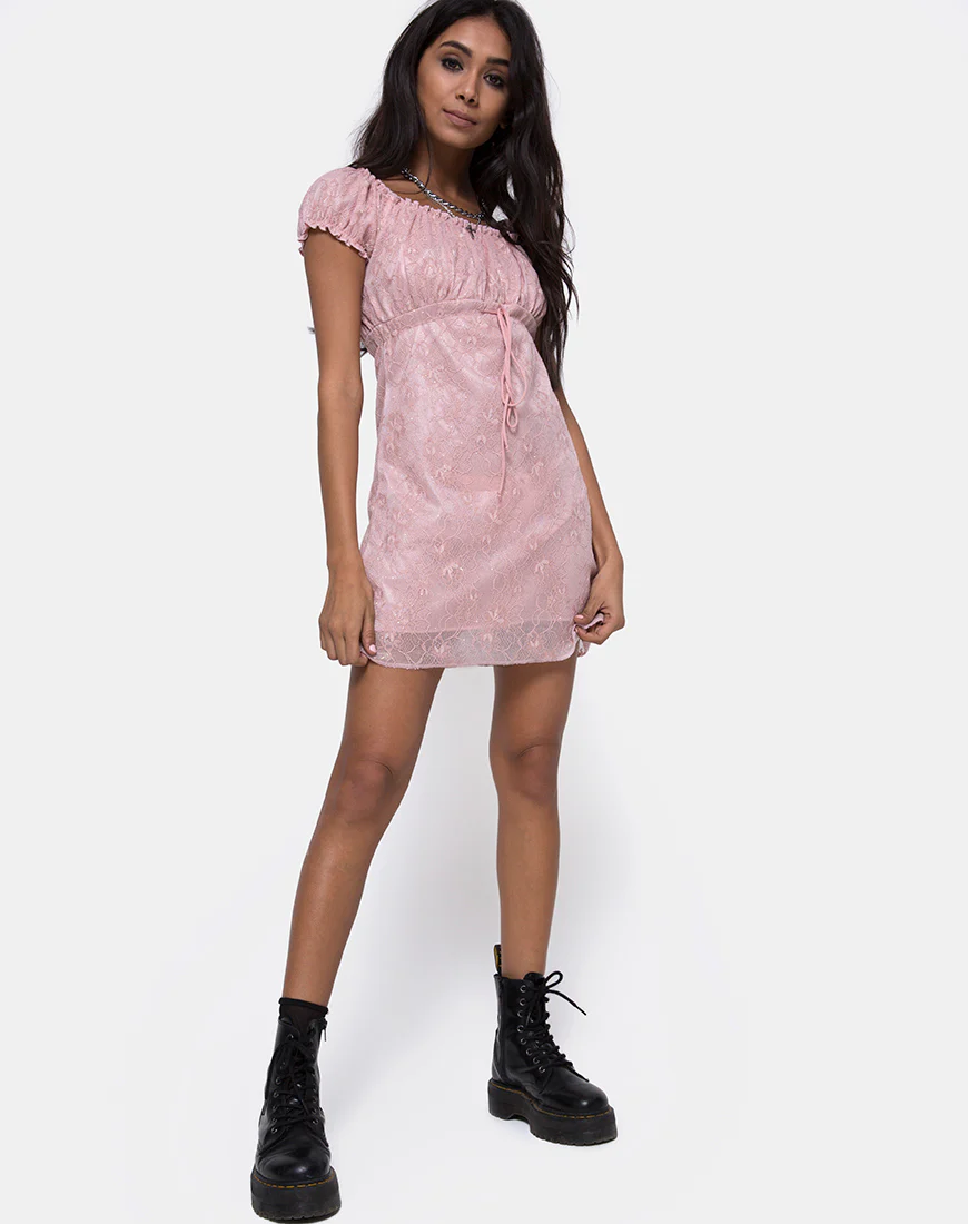 Janette Dress in Lace Rose - Image 3