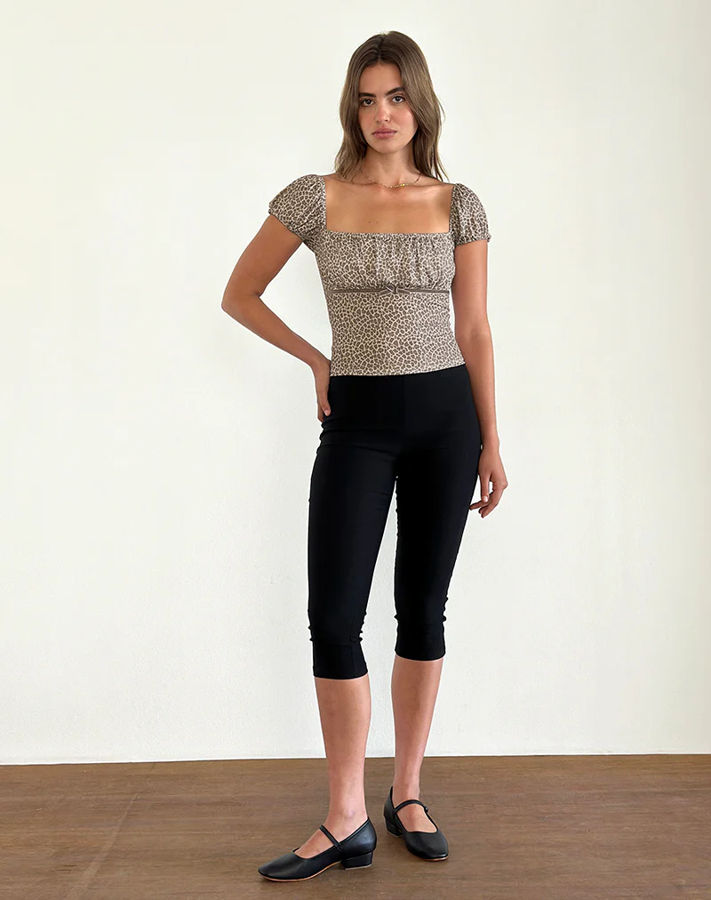 Jarji Blouse in Dainty Leopard Light Brown - Image 4