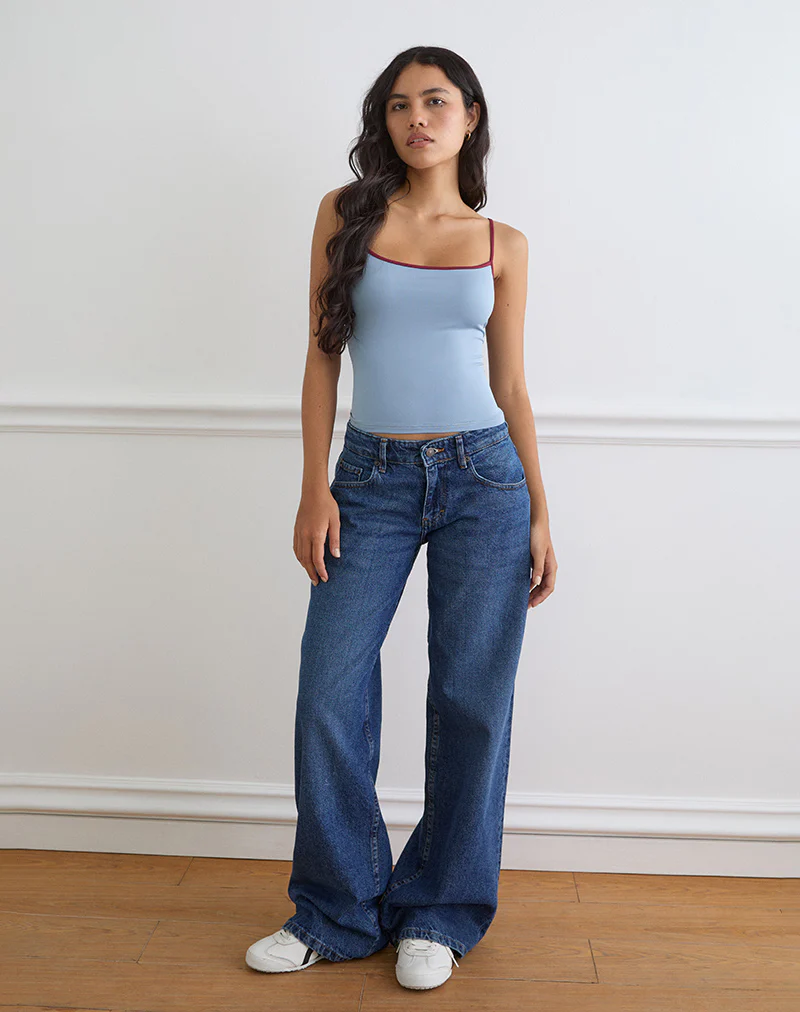 Jasila Vest Top in Blue - Image 2