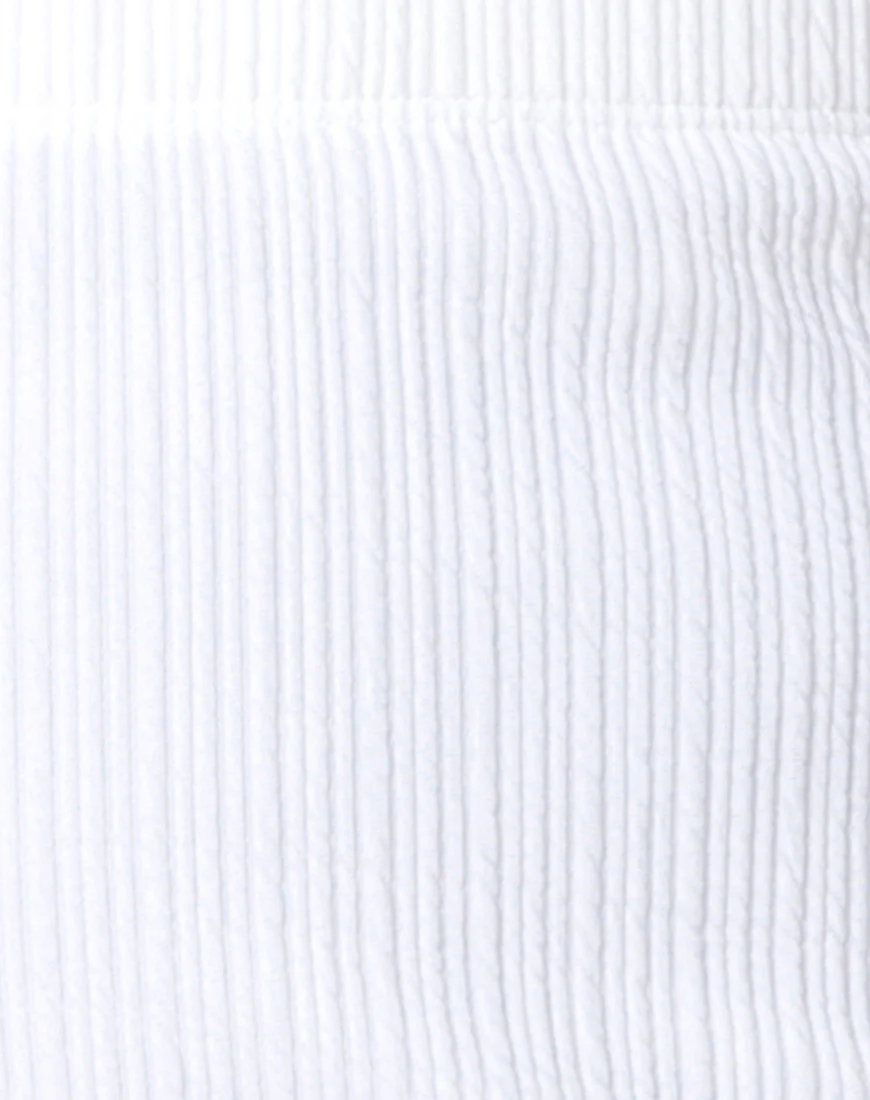 Jasmine Skirt in Multi Rib Ivory - Image 5