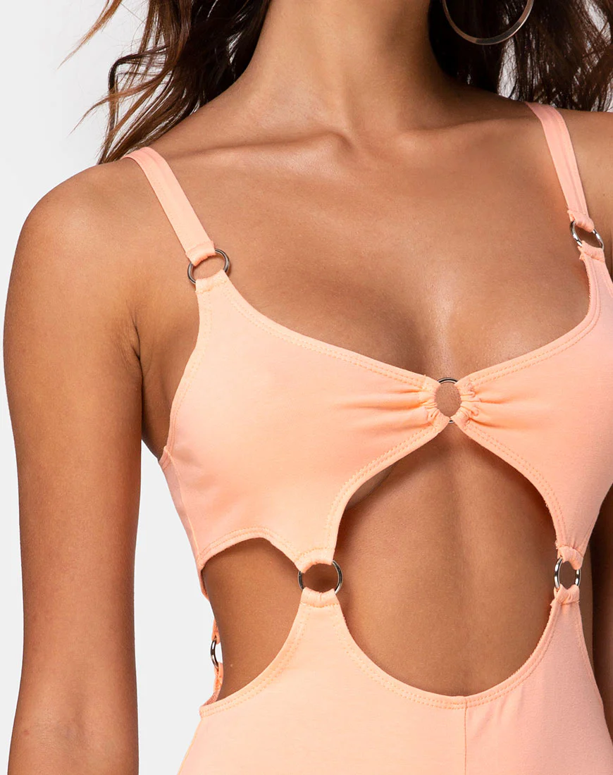 Jaso Unitard in Coral - Image 5