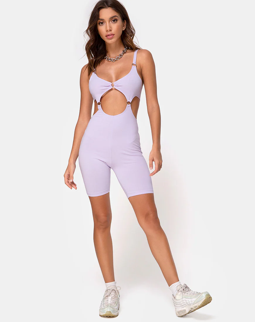 Jaso Unitard in Lilac - Image 3
