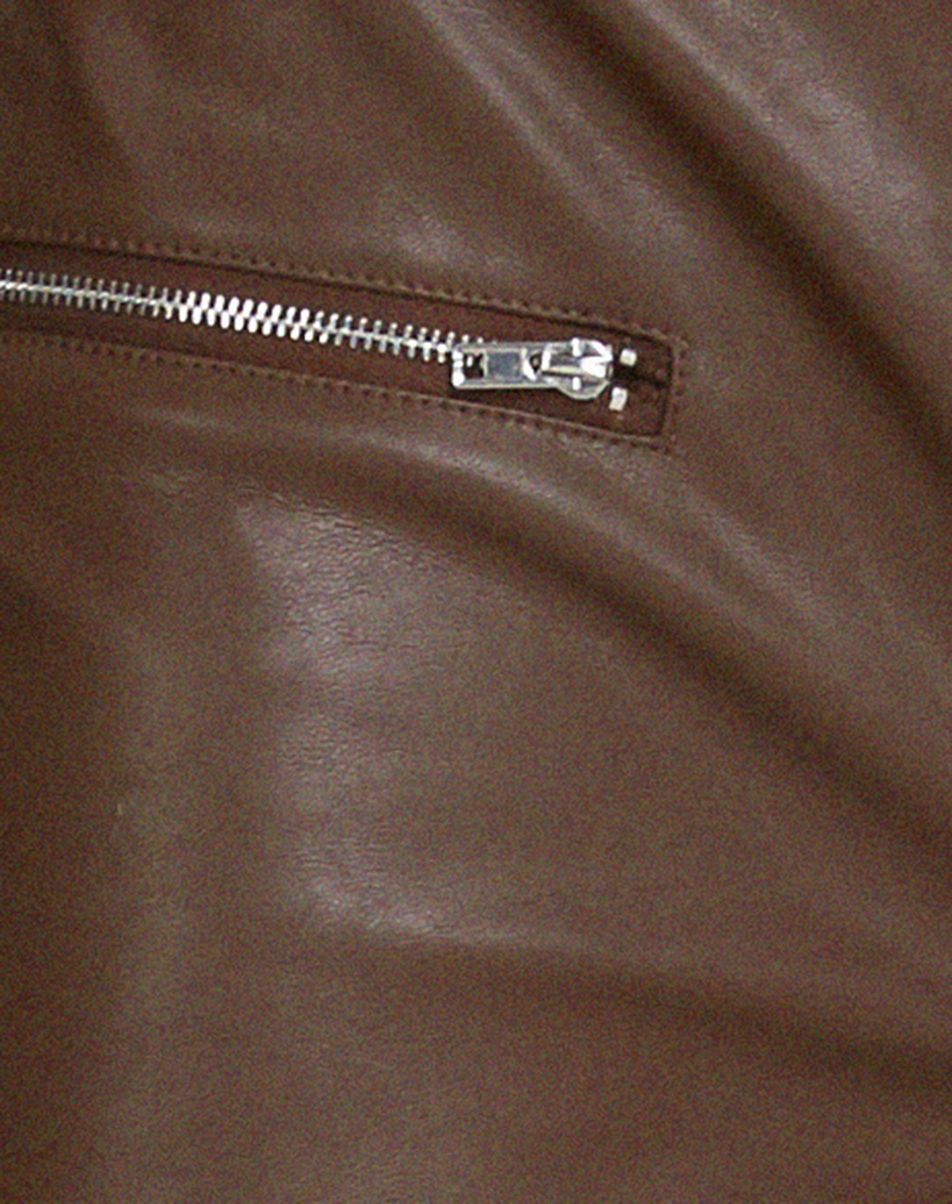 Jastara Straight Leg Trouser in PU Brown - Image 5