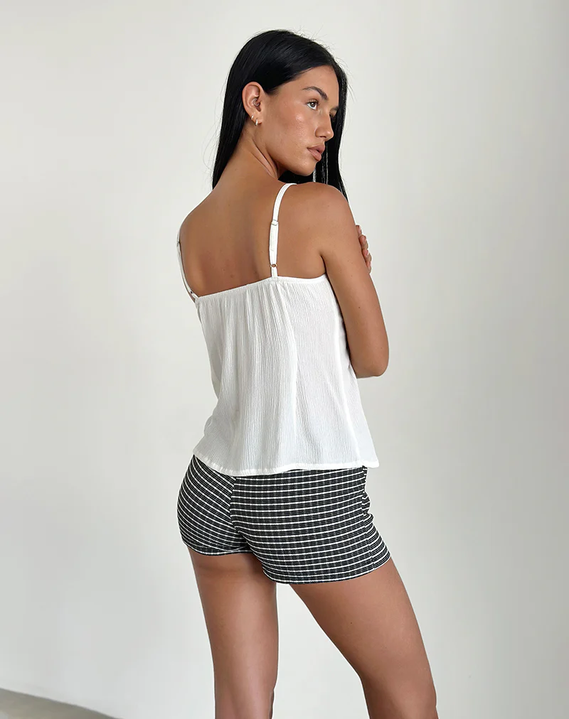 Jastipa Longline Butterfly Top in Off White - Image 6
