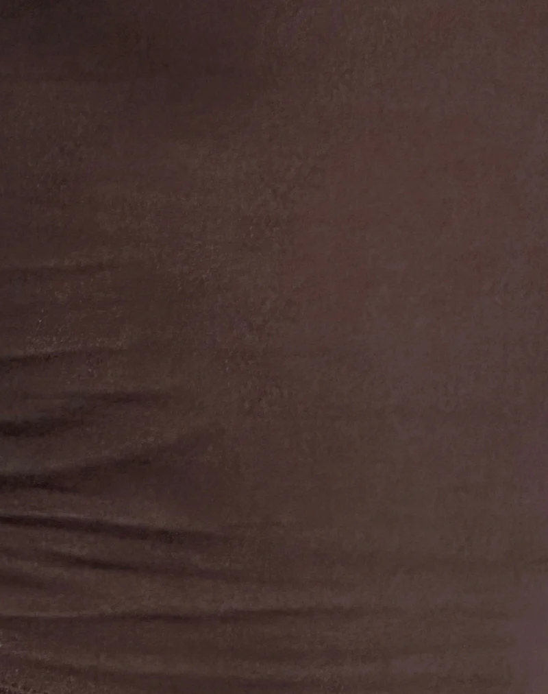 Jastiya Top in Brown with Nantucket Blue Binding - Image 6