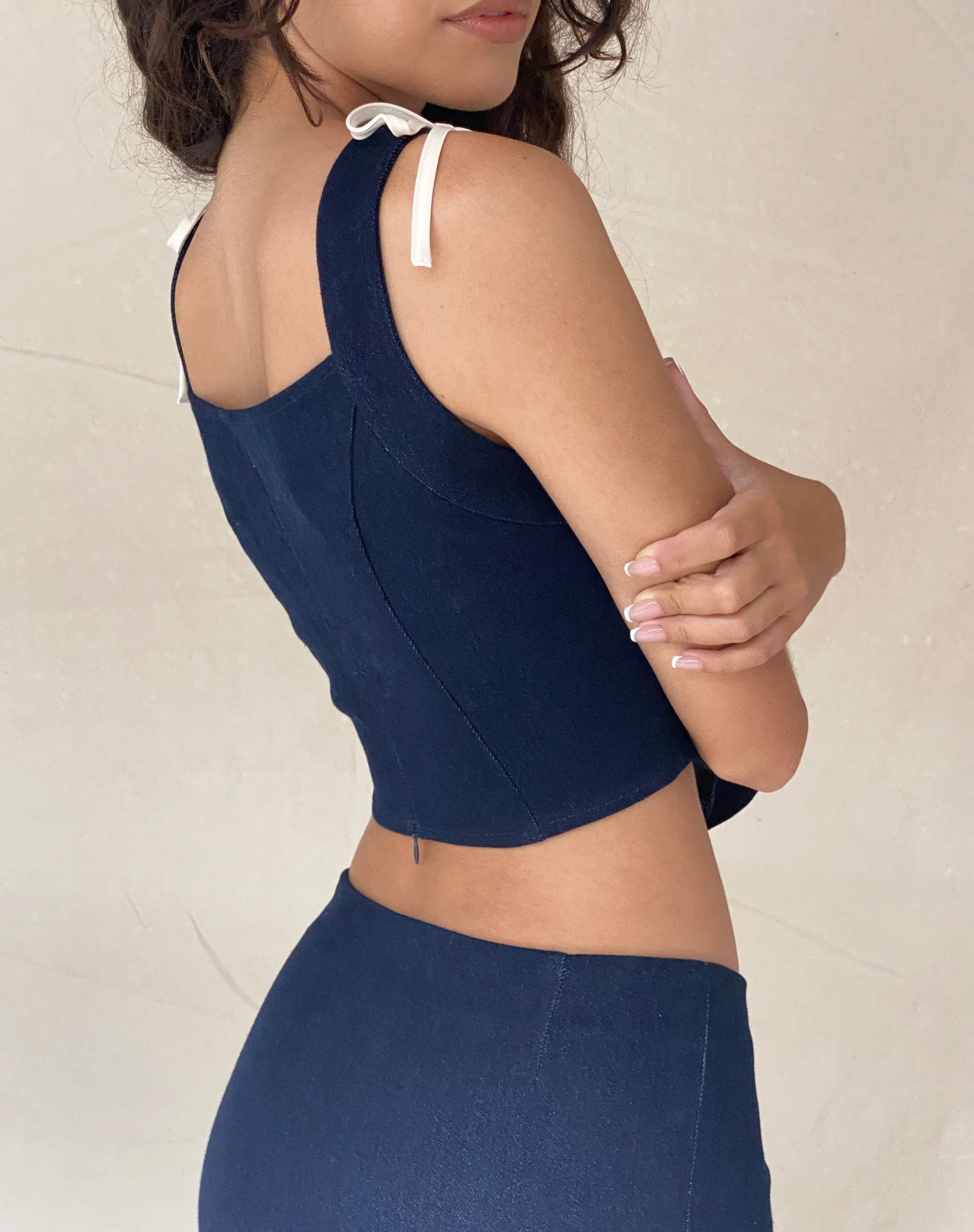 Jatmi Corset Top in Dark Indigo - Image 4