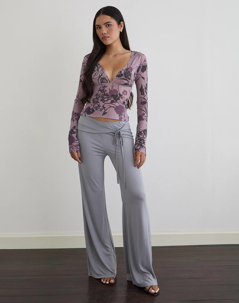 Jaydra Top in Flock Shadow Flower Purple - Image 3