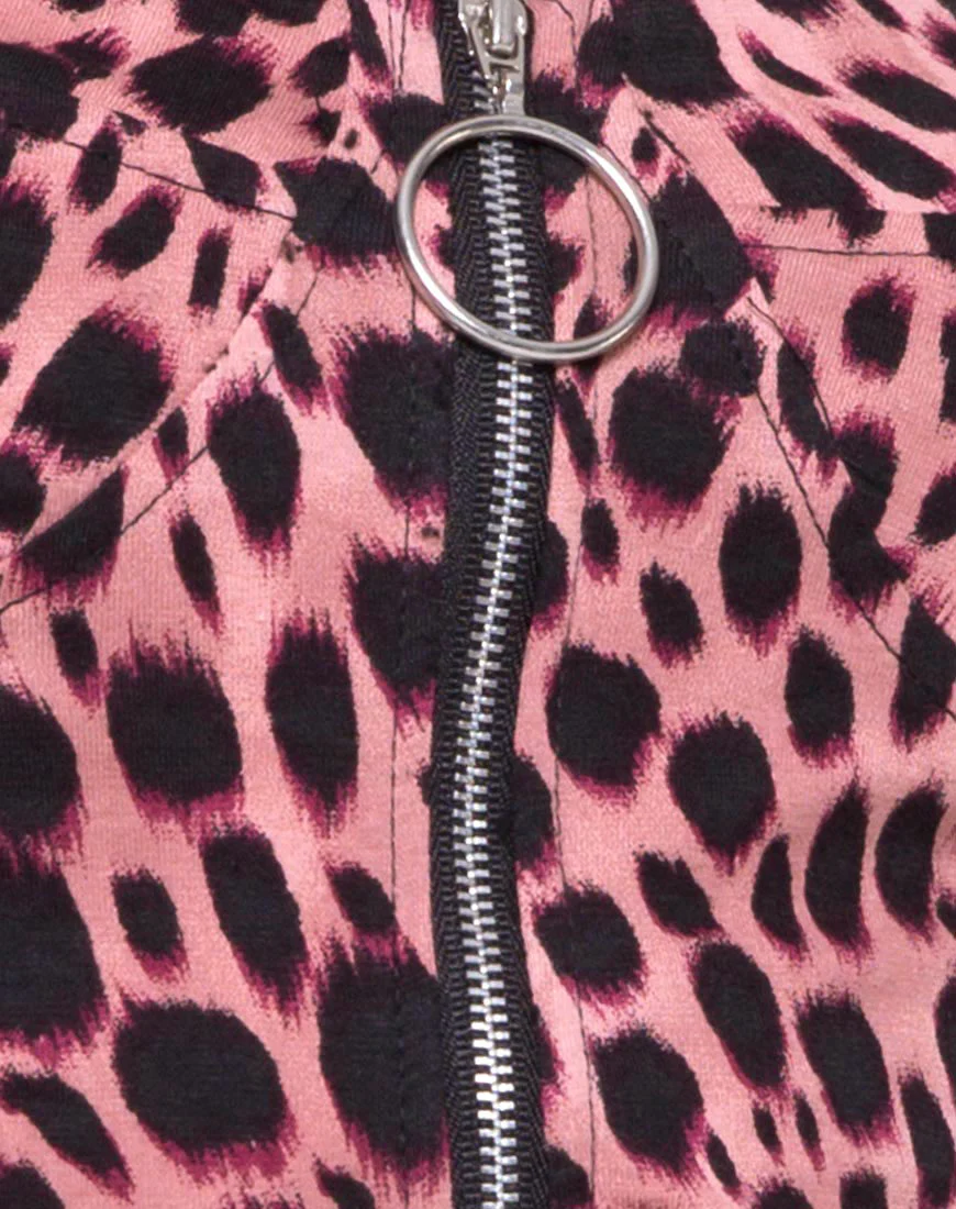 Jedden Dress in Pink Cheetah - Image 5