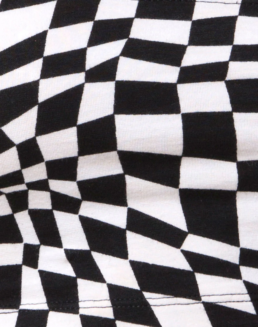 Jeevan Twinset in Square Flag Black and White - Image 6