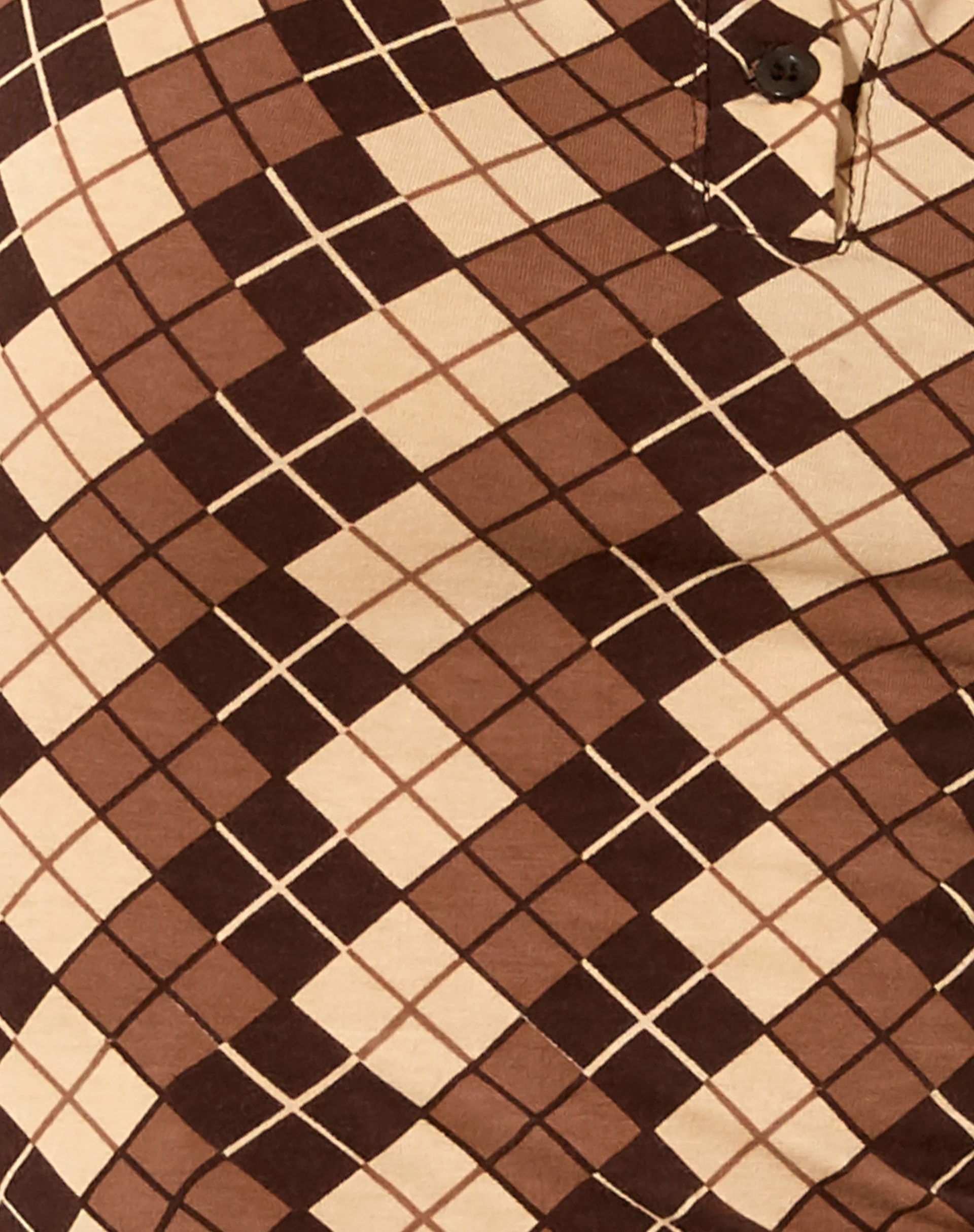 Jeeves Mini Dress in Argyle Brown - Image 6