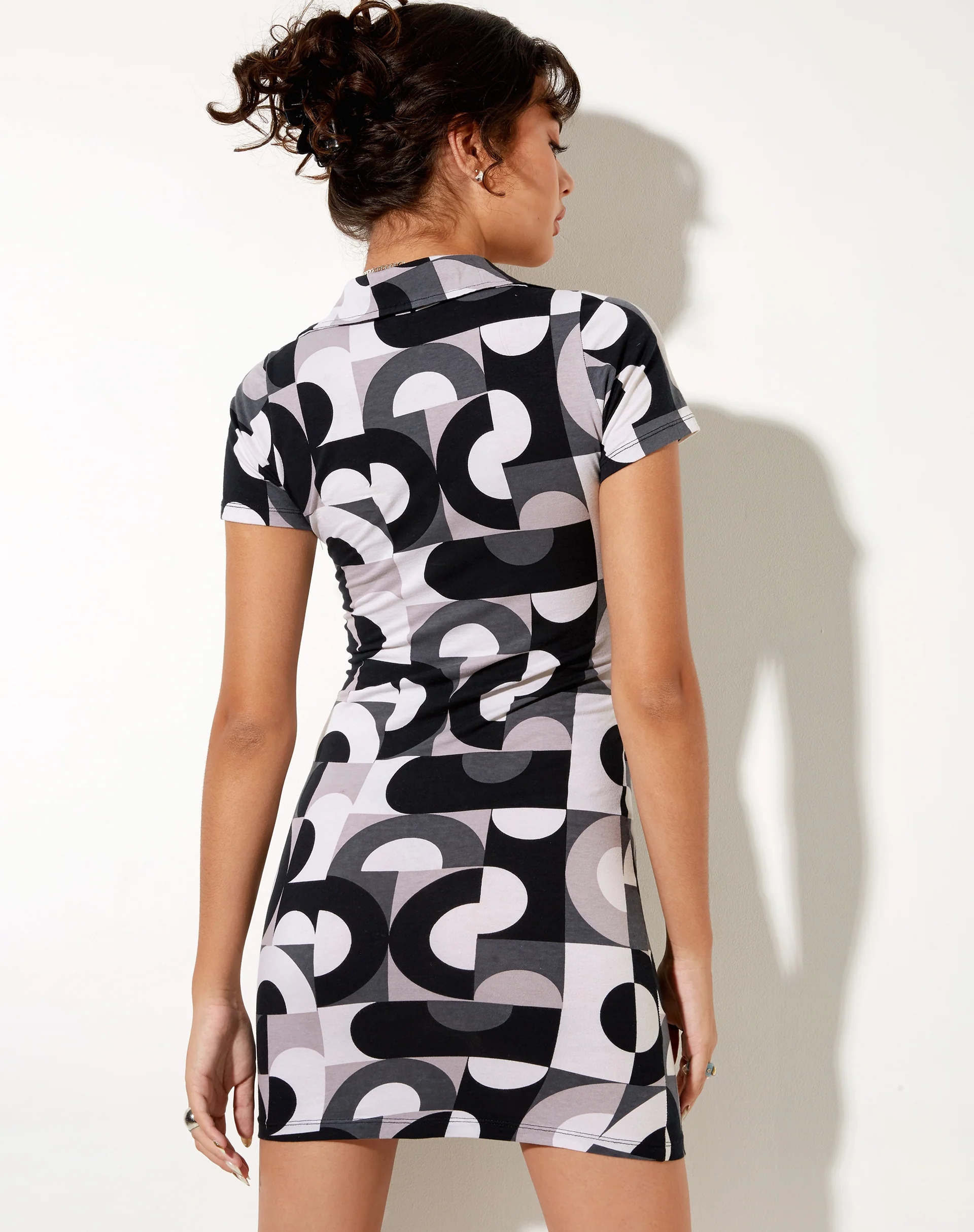 Jeeves Mini Dress in Retro Optic Spot - Image 2