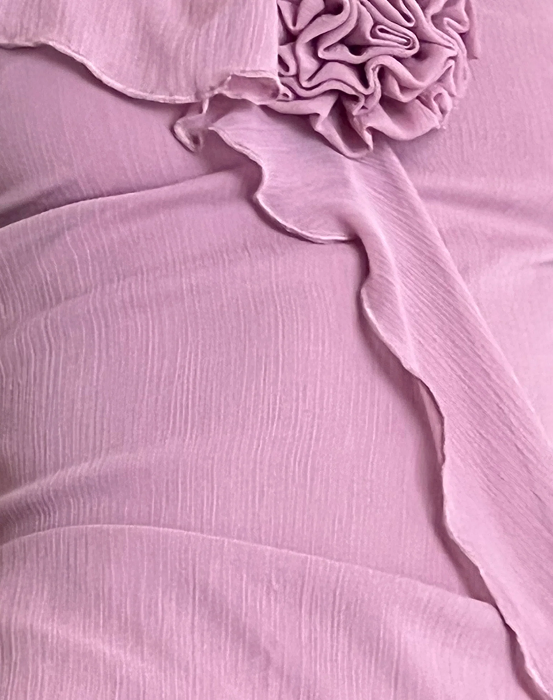 Jenani Rosette Ruffle Midi Dress in Light Plum - Image 8