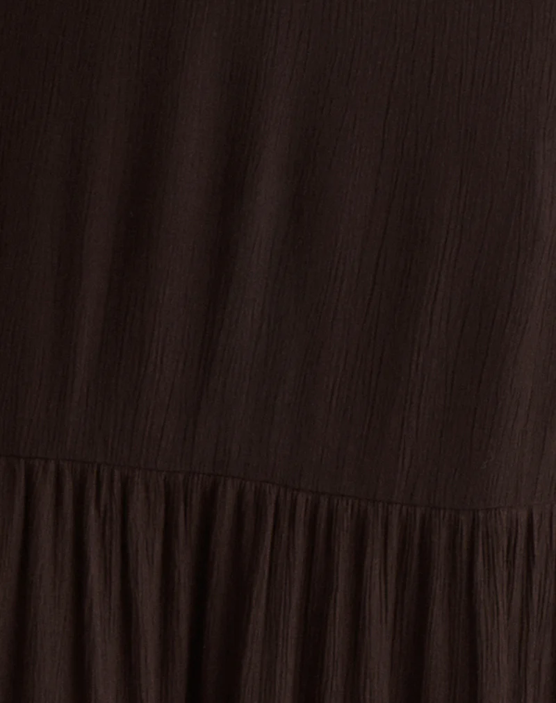 Jenesis Maxi Dress in Crinkle Bitter Chocolate - Image 6