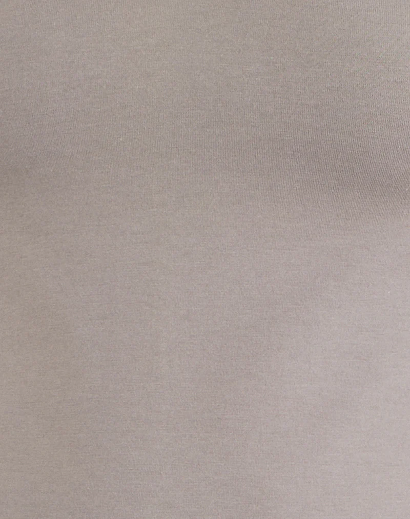 Jenji Long Sleeve Top with Pearl Button in Moon Rock - Image 6