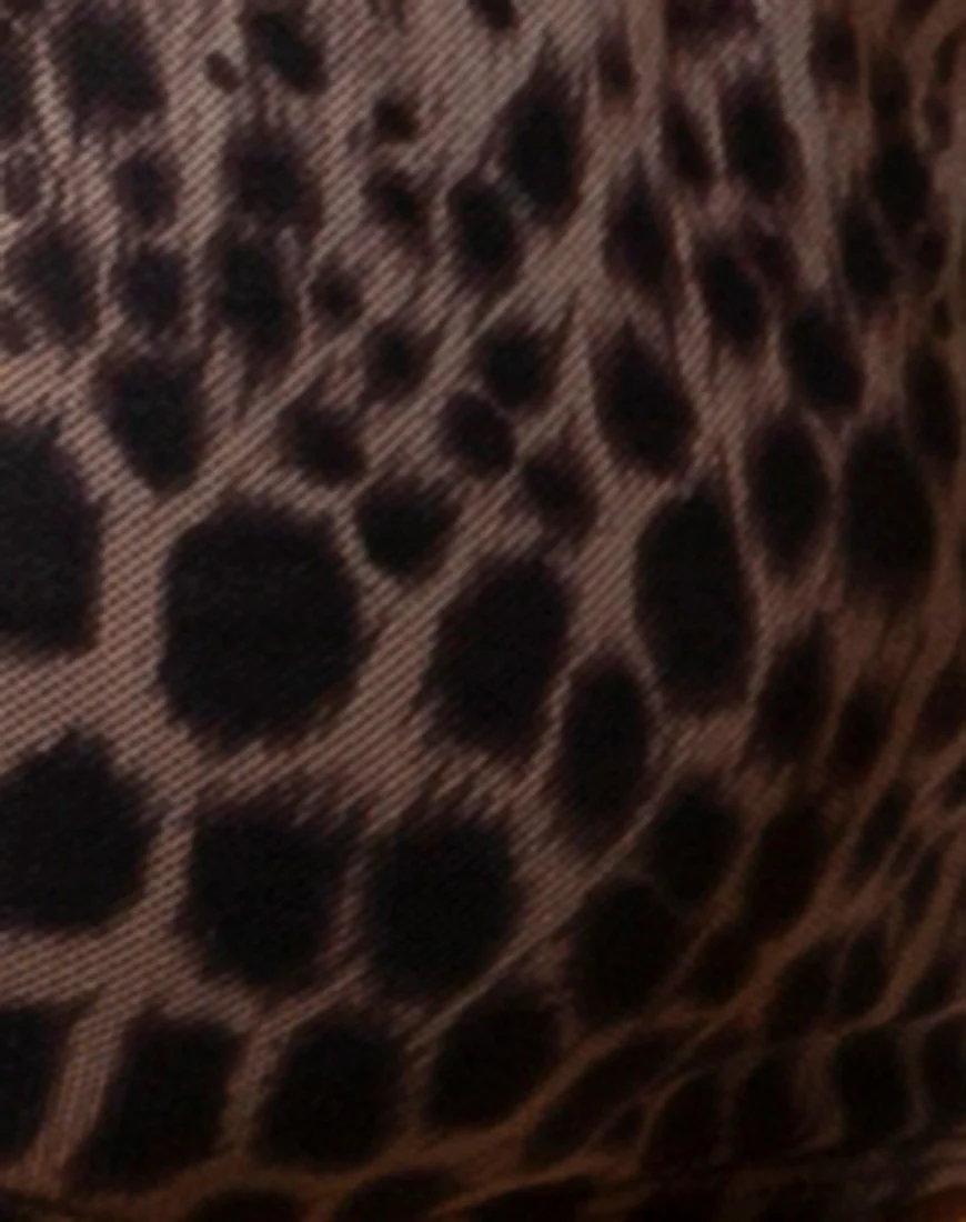 Jeppa Bralette Top in Mesh Gradient Cheetah Brown - Image 8