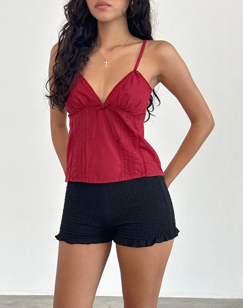 Jepuni Cami Top in Adrenaline Red - Image 3