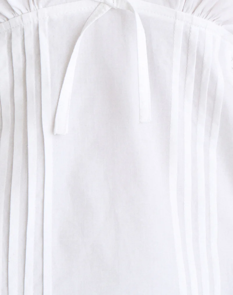 Jepuni Cami Top in White Poplin - Image 7