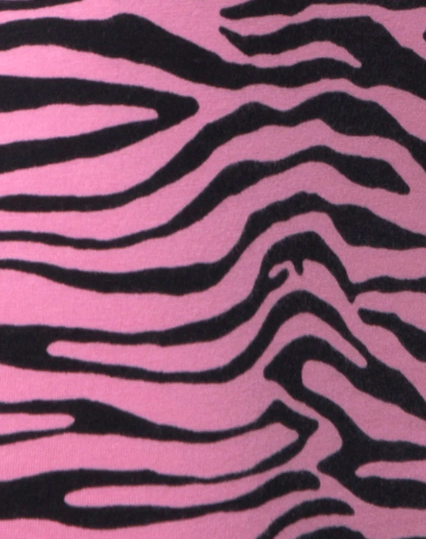 Jesem Bodycon Dress in Zip's Zebra Pink - Image 5