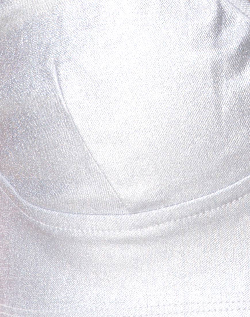 Jessie Bralet Top in Silver Metallic - Image 5