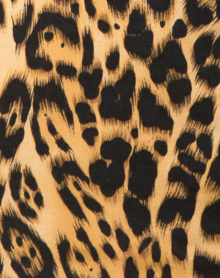 Jezabel Cutout Dress in Leopard - Image 6
