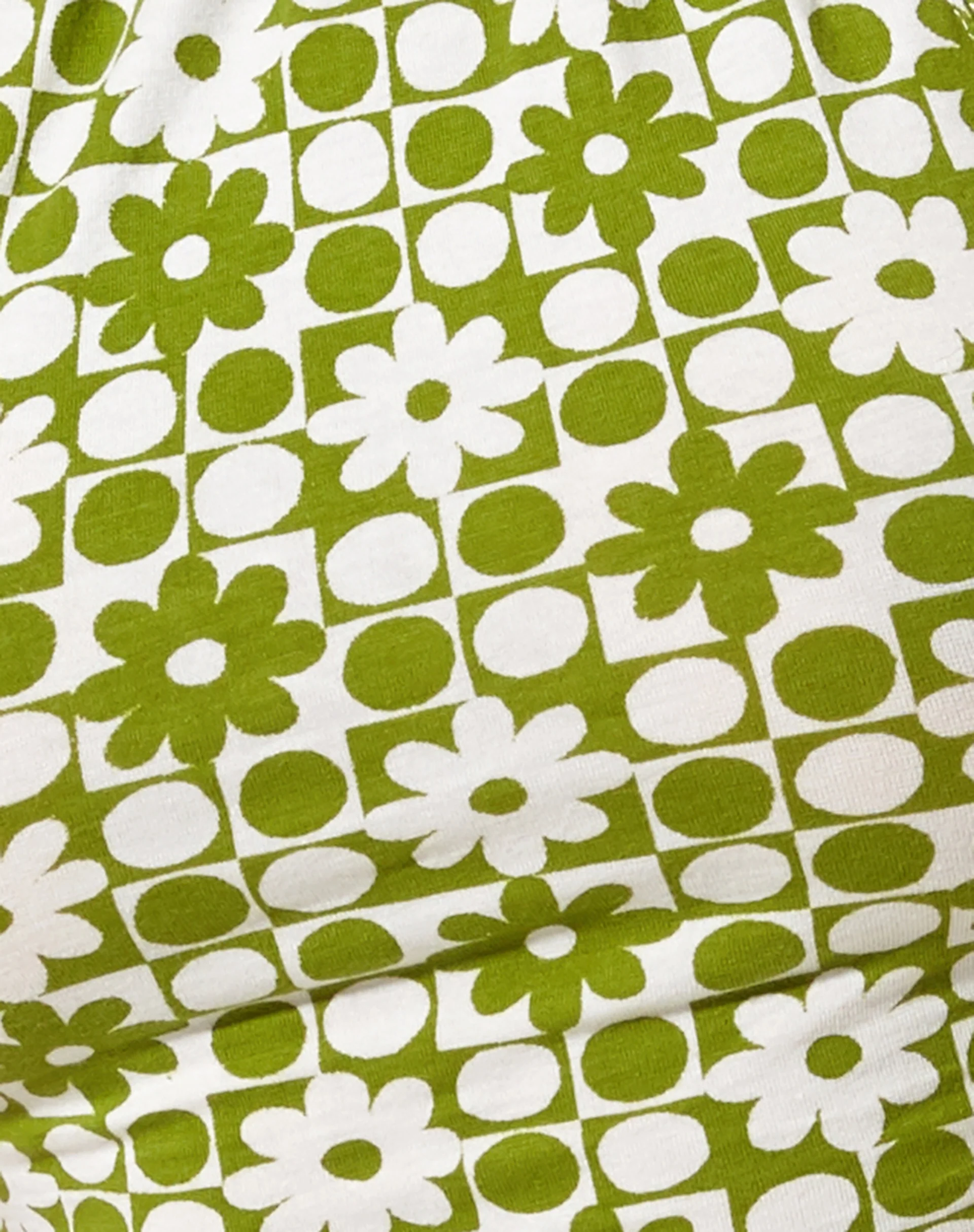 Jica Crop Top in Patchwork Daisy Green - Image 7