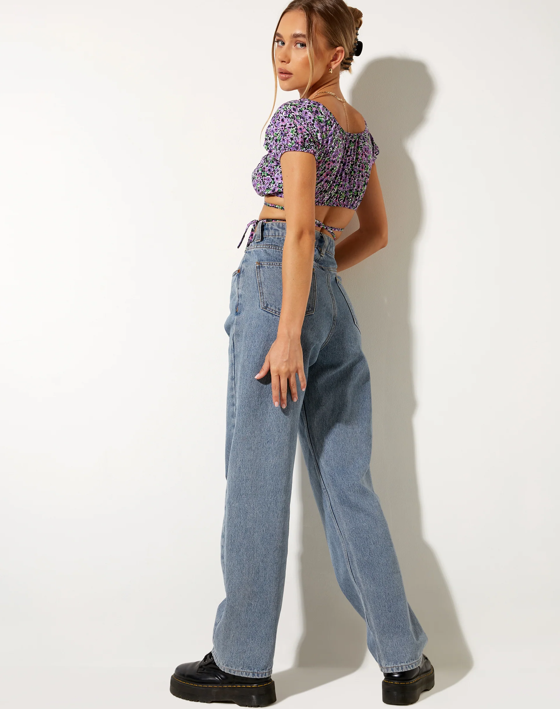Jiena Crop Top in Lilac Blossom - Image 4