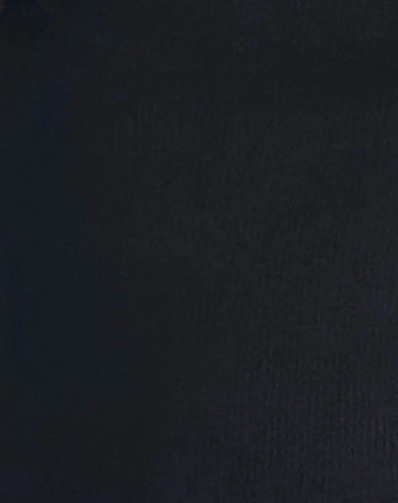 Jilly Mini Dress in Ribbed Black - Image 6