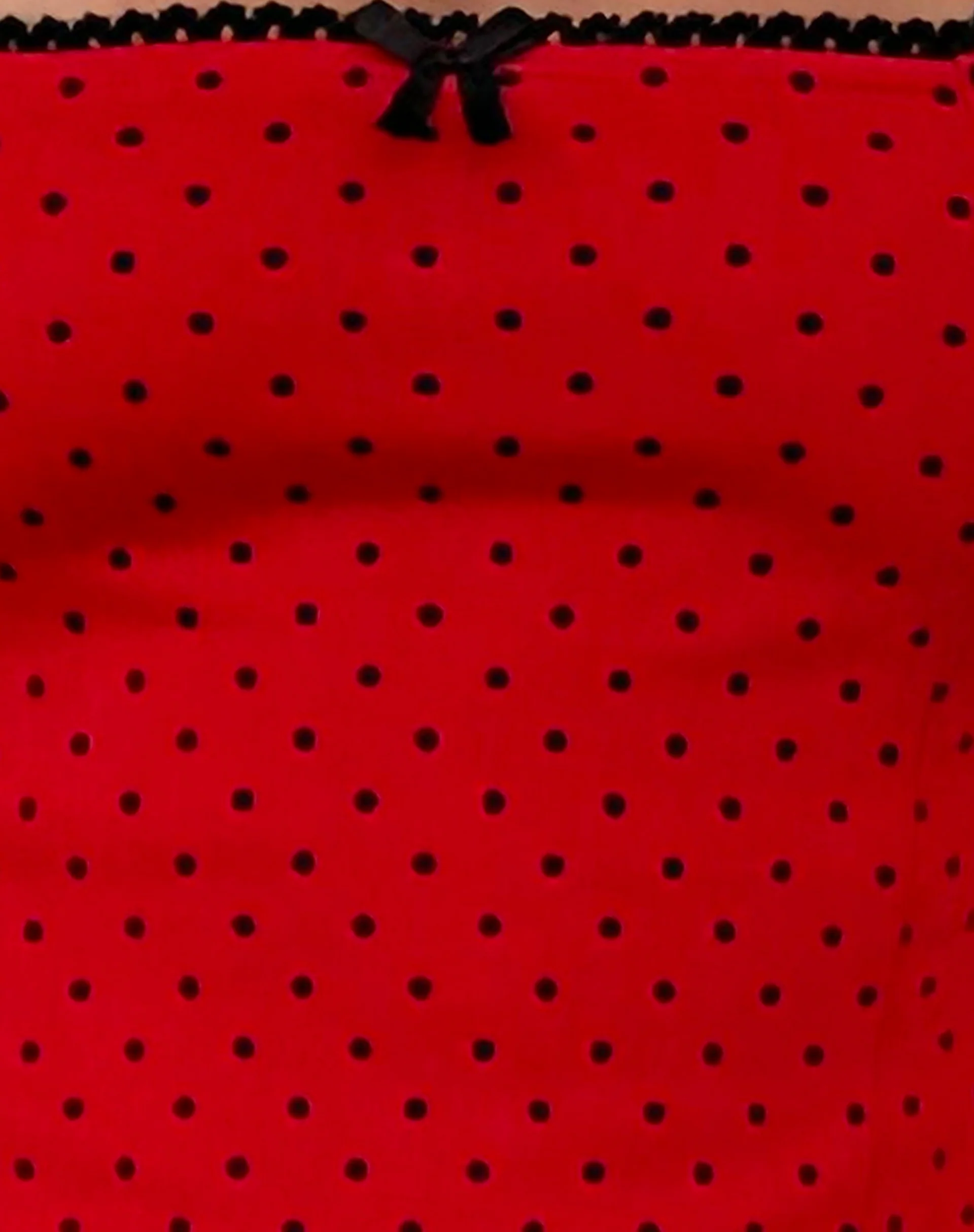 Jinae Pleat Detail Mini Dress in Red Polka Sateen - Image 6