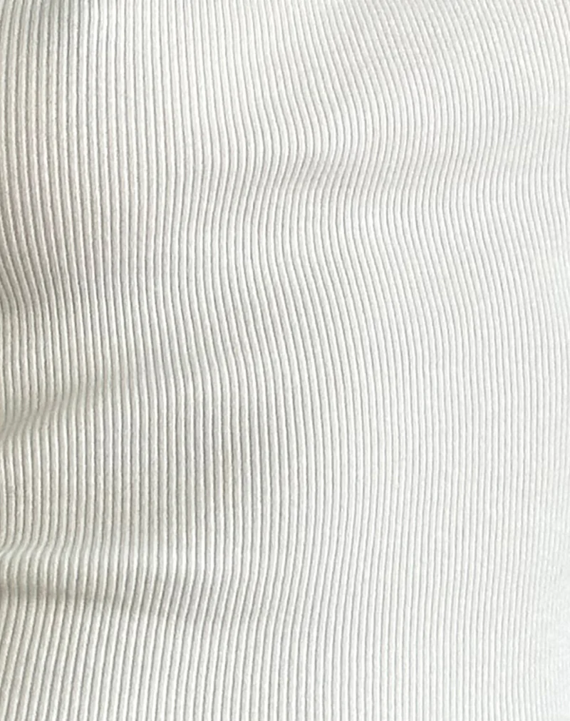 Jinila Top in Off White with Bow and Lace Trim - Image 6