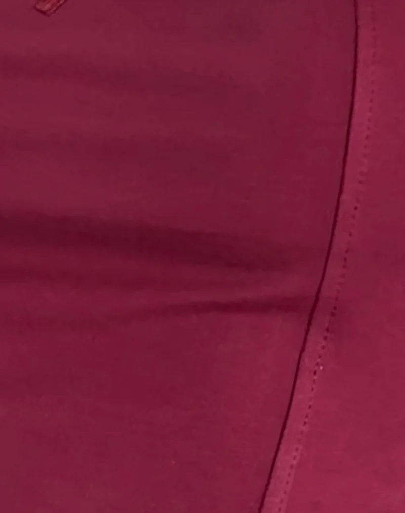 Jinisa Corset Top in Burgundy - Image 6