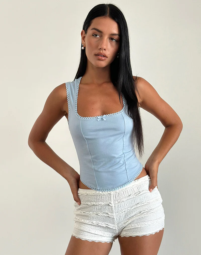 Jinisa Corset Top in Nantucket Blue - Image 4