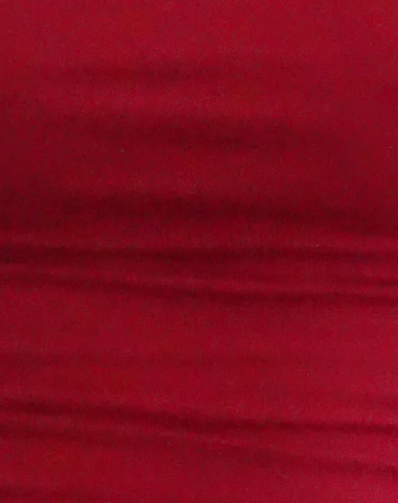 Jiniso Crop Top in Adrenaline Red with Black Bows - Image 6