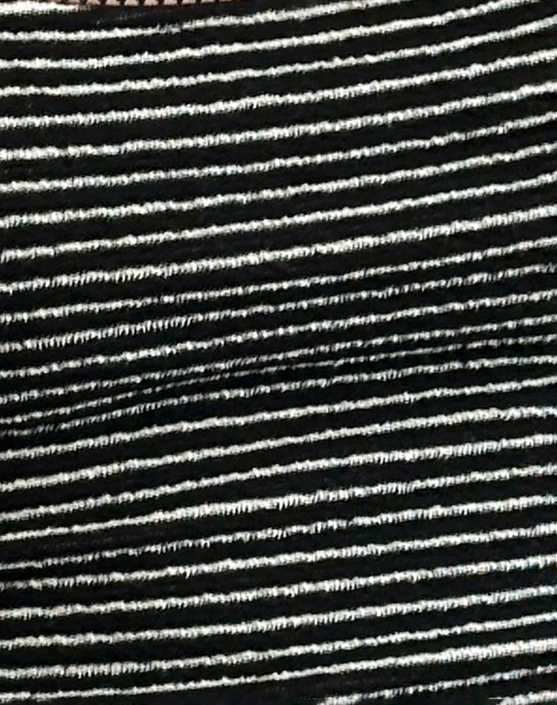 Jinsu Top in Black and White Stripe with Picot Trim - Image 5
