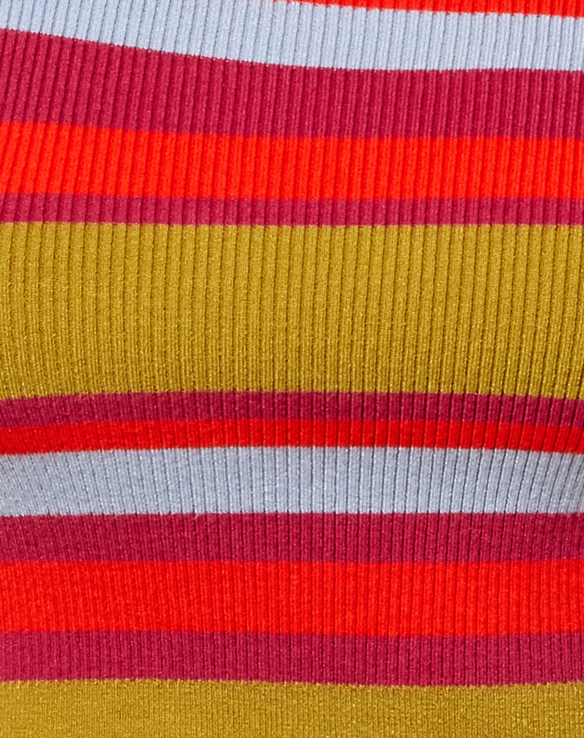 Jiony Vest Top in Stripe Palm Orange Purple and Blue - Image 7