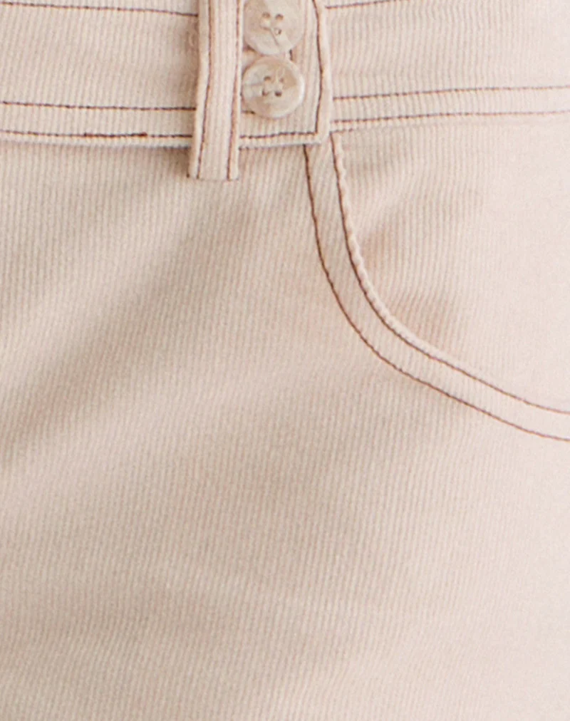 Jirlen Hotpants in Cord Ivory - Image 5