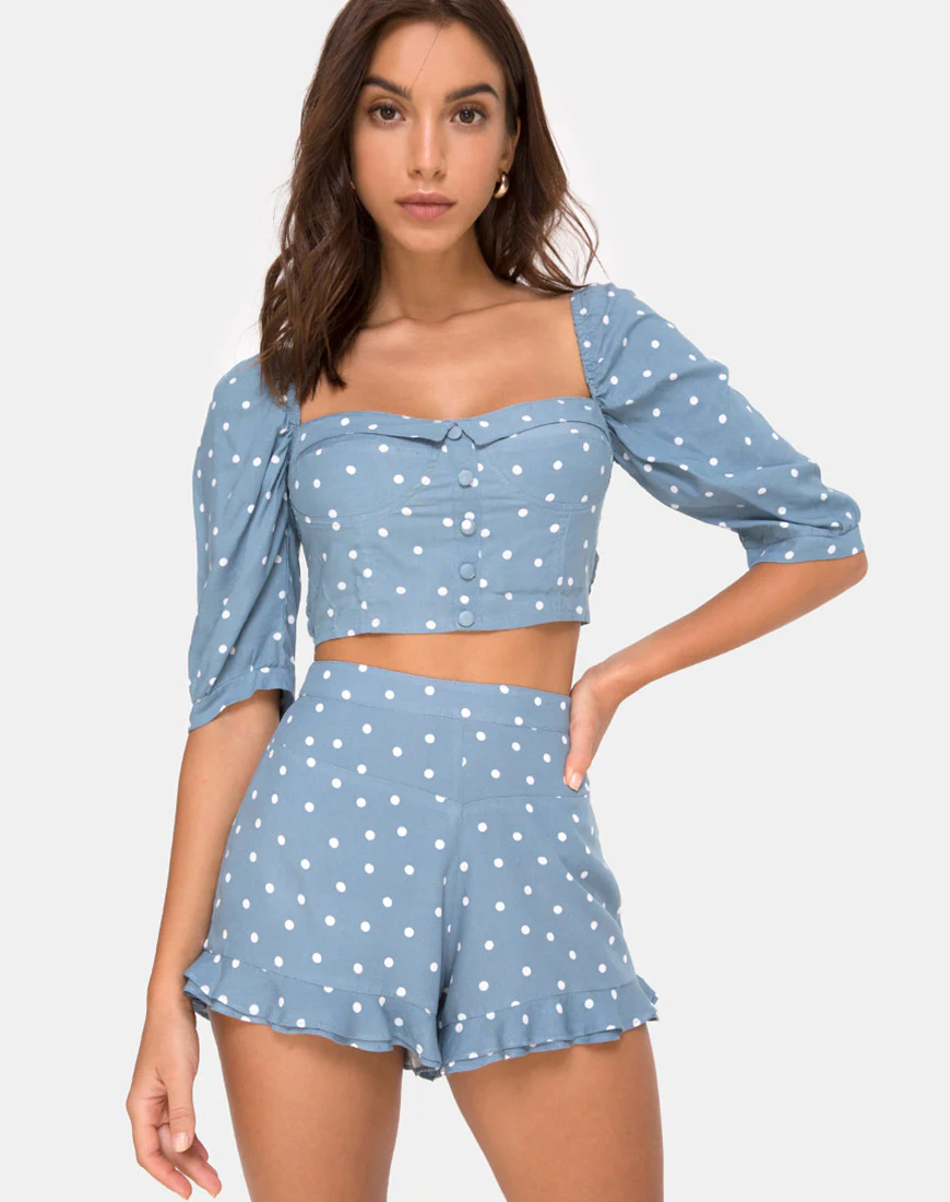 Jiro Short in Skater Polka Blue - Image 2