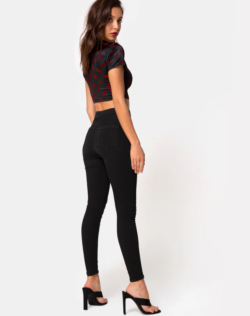 Jiso Crop Top in Japanese Blossom - Image 5