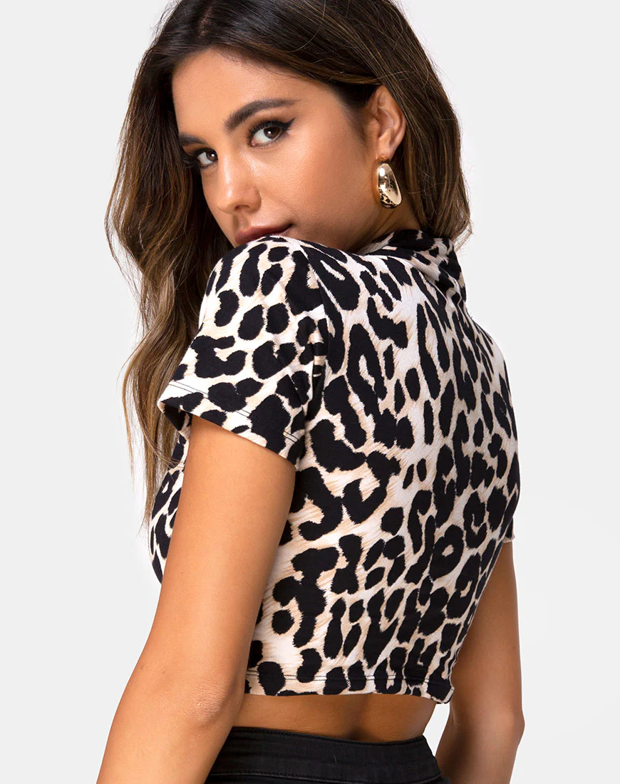 Jiso Crop Top in Oversize Jaguar Ori - Image 2