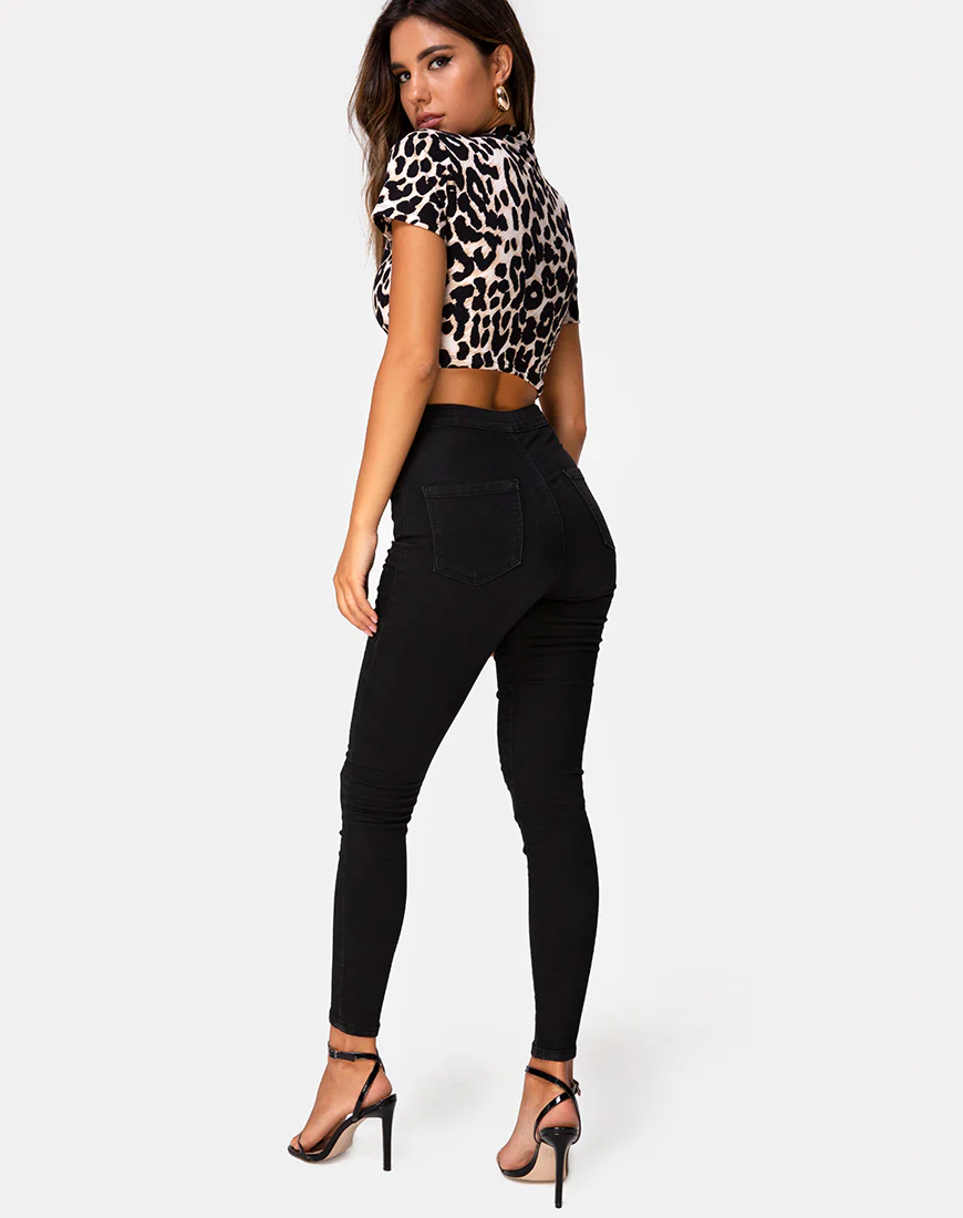 Jiso Crop Top in Oversize Jaguar Ori - Image 4
