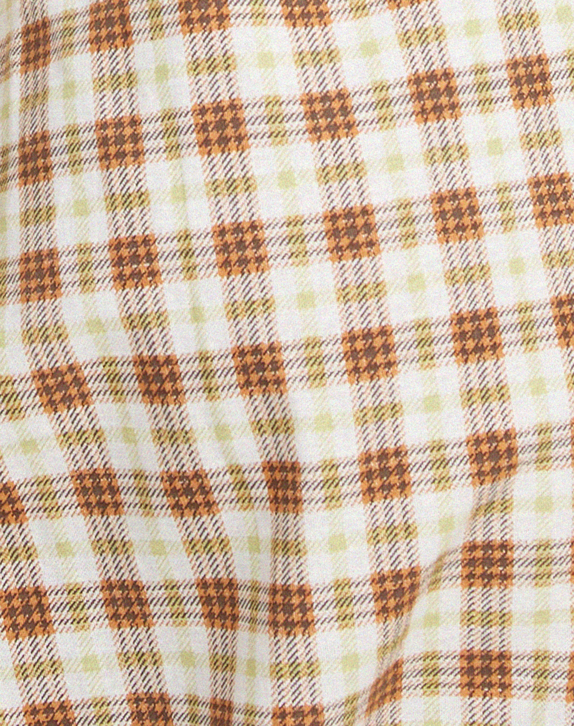 Jocasta Midi Dress in Yellow and Brown Check - Image 5