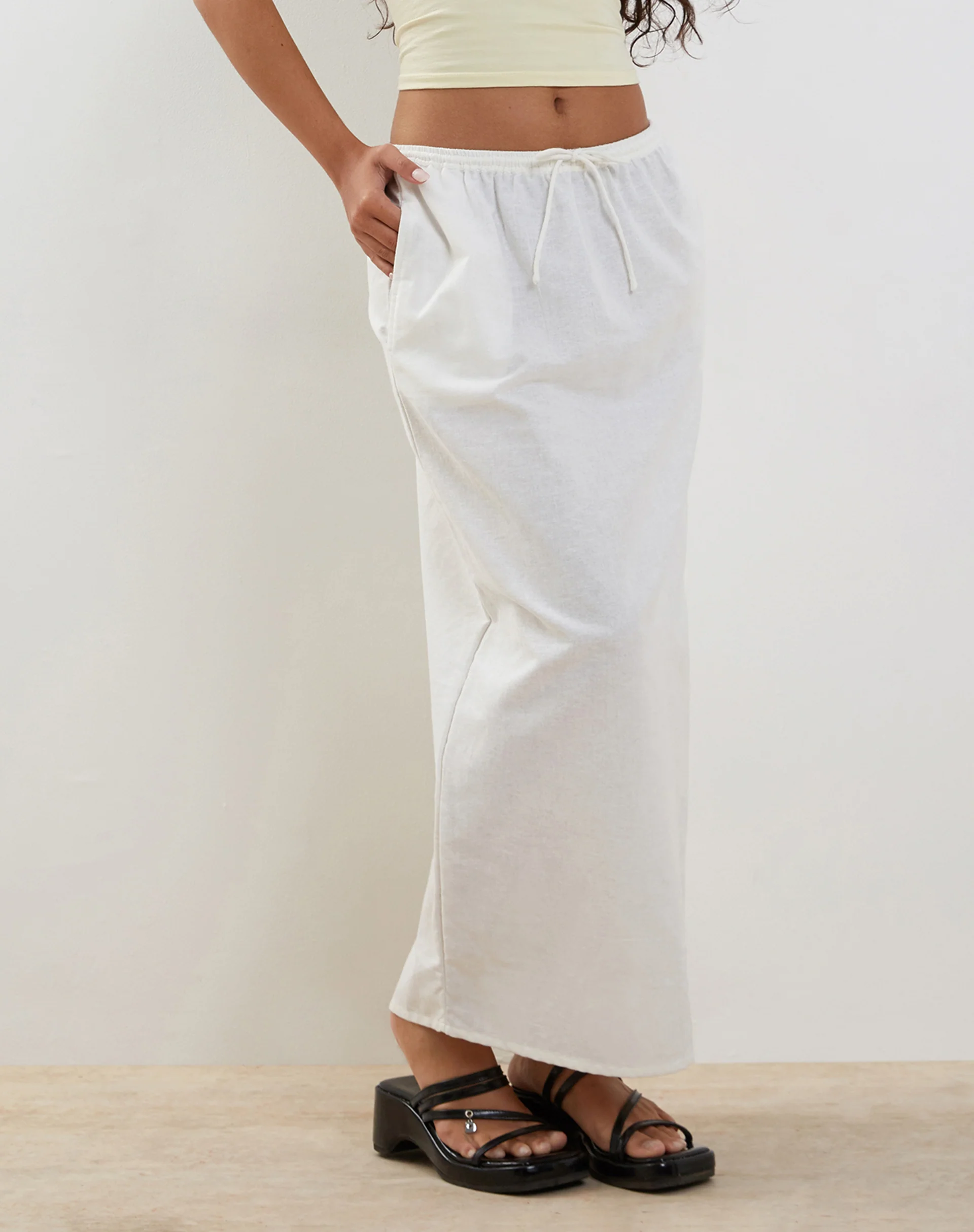 Joelene Maxi Skirt in White - Image 2